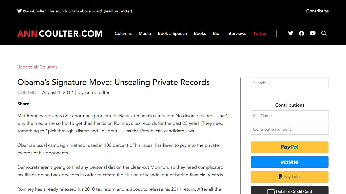 Obama’s Signature Move: Unsealing Private Records